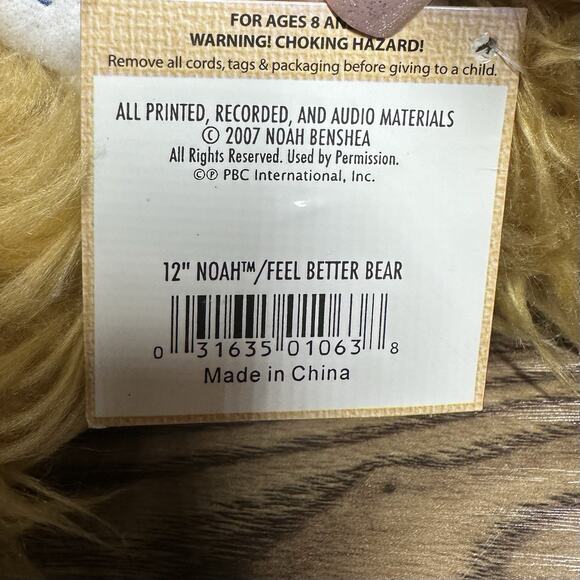 PBC NOAH BENSHEA Feel Better TALKING Animated Plush Stuffed Teddy BEAR w/ Tag - Picture 14 of 14